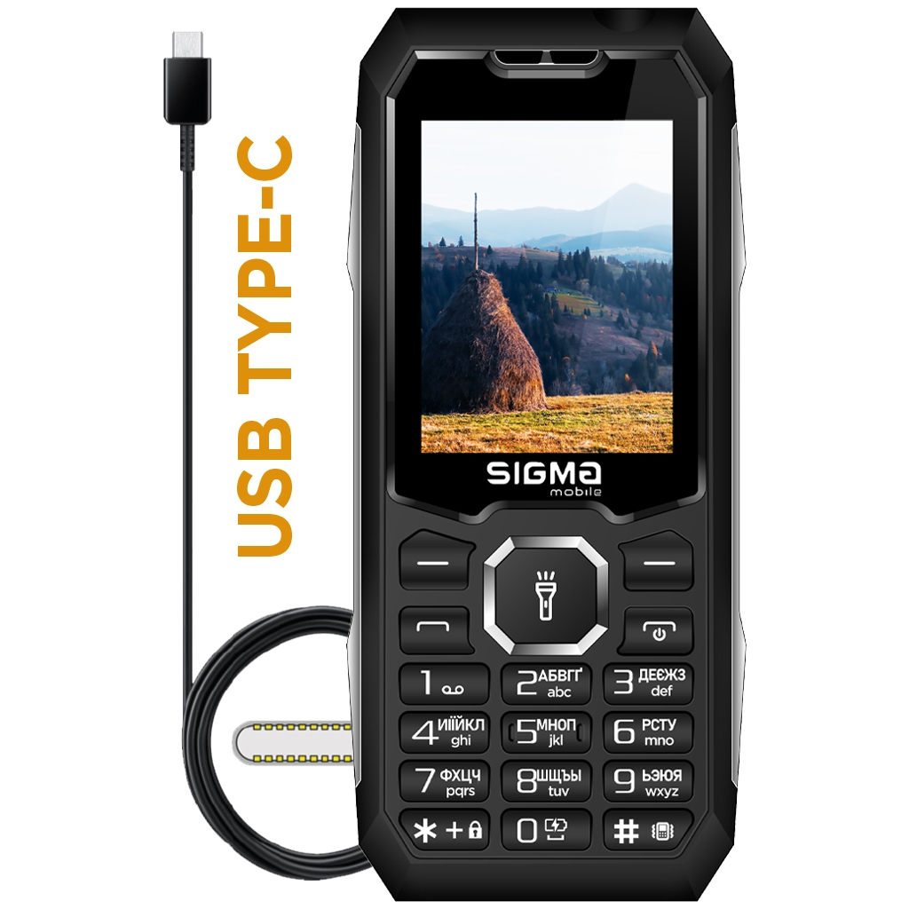 Мобільний телефон Sigma X-style 341 BRO Type-C Black (4827798368411)