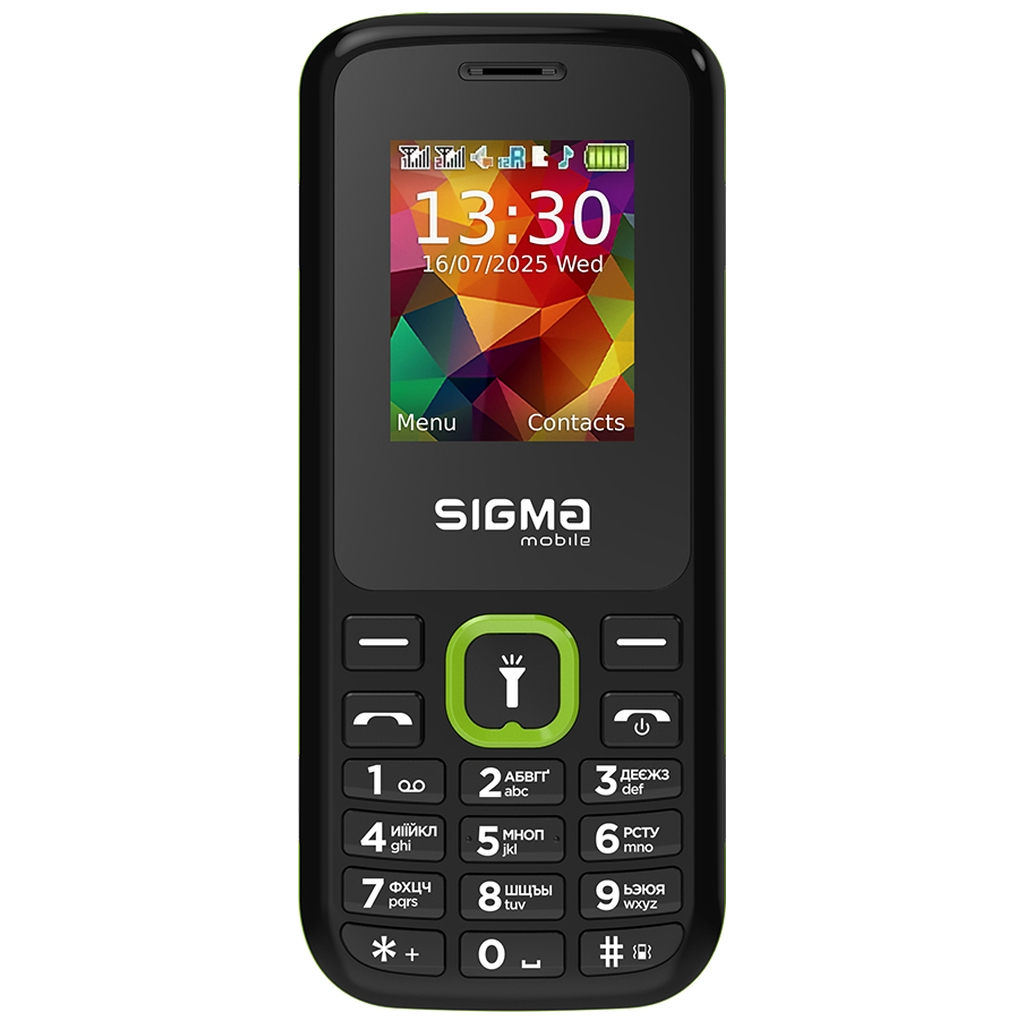 Мобільний телефон Sigma X-style 171 MINI Black-Green (4827798813720)