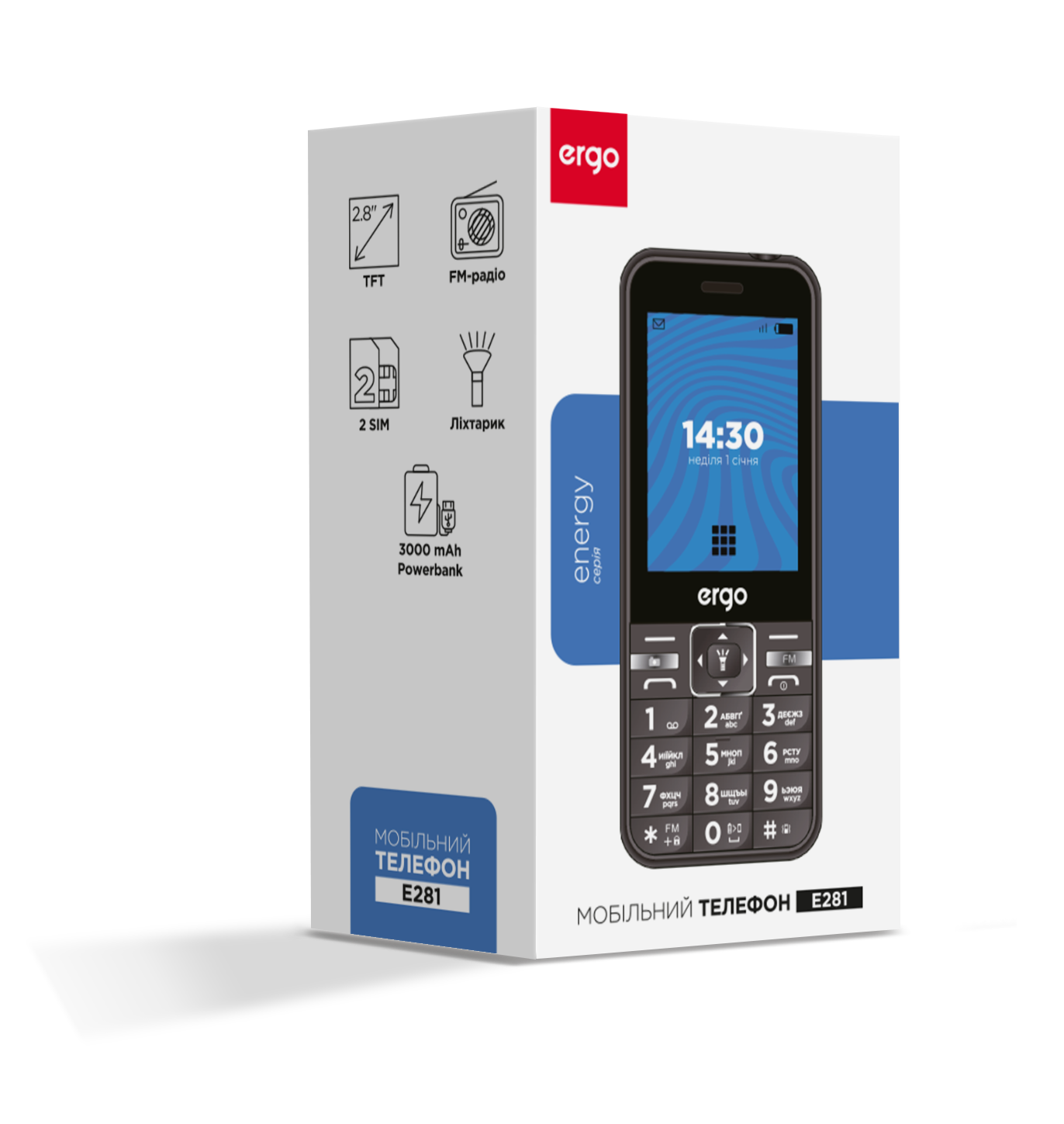 Мобільний телефон ERGO E281 Dual Sim Blue