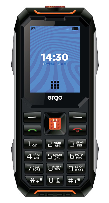 Мобільний телефон ERGO E182 Dual Sim Black orange