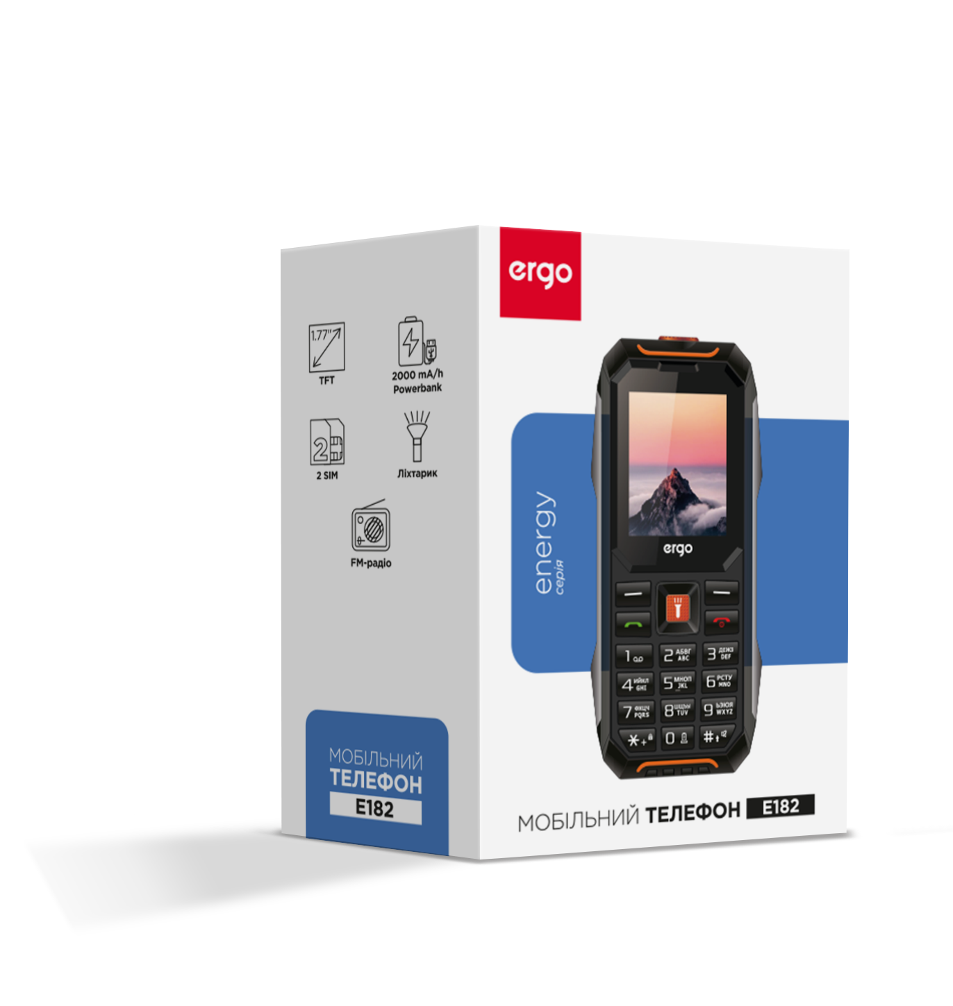 Мобільний телефон ERGO E182 Dual Sim Black orange