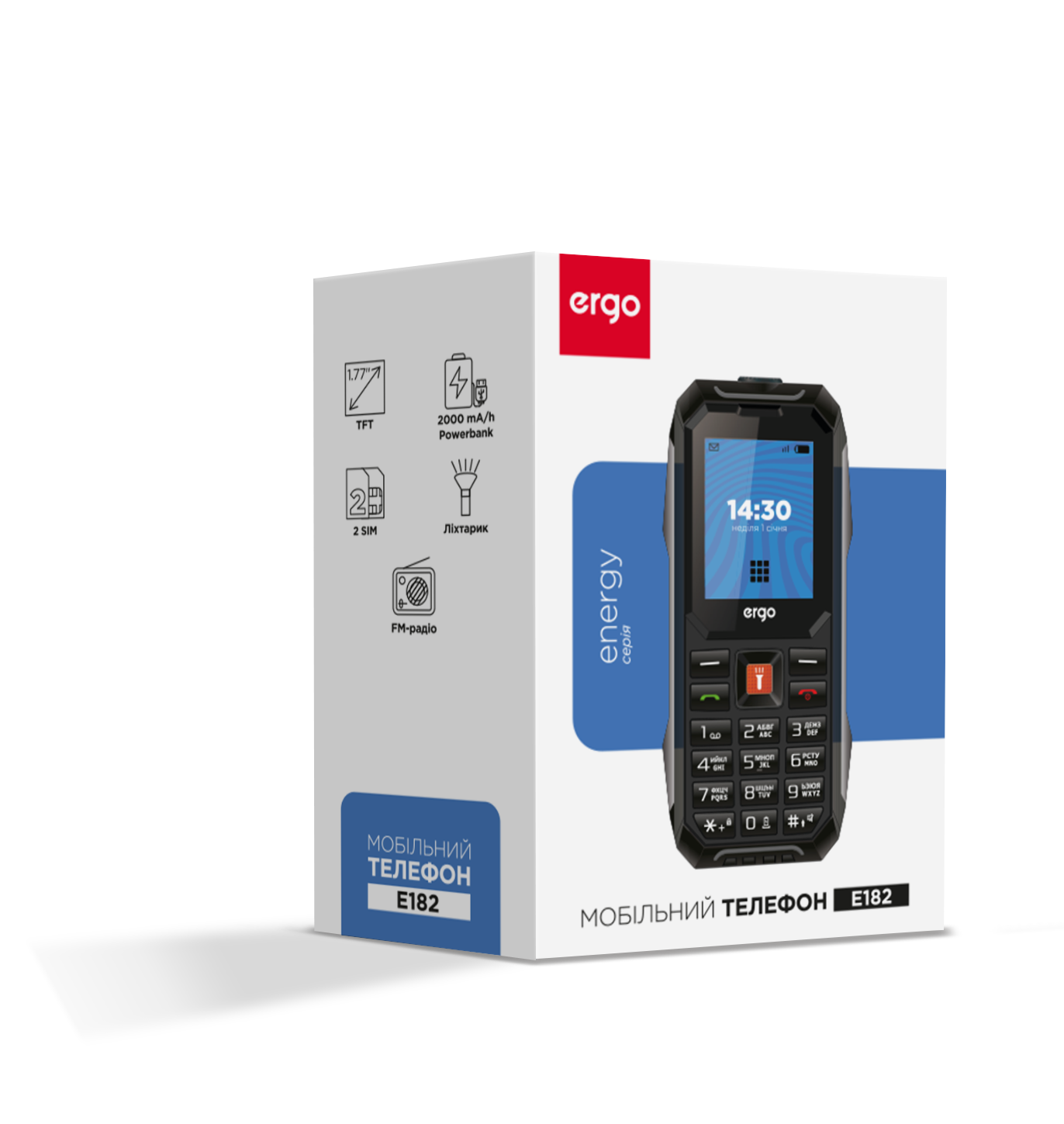Мобільний телефон ERGO E182 Dual Sim Black