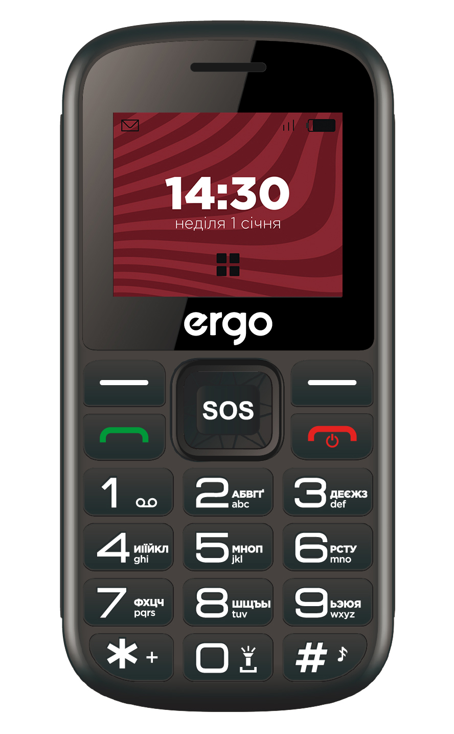 Мобільний телефон ERGO R202 Dual Sim Black