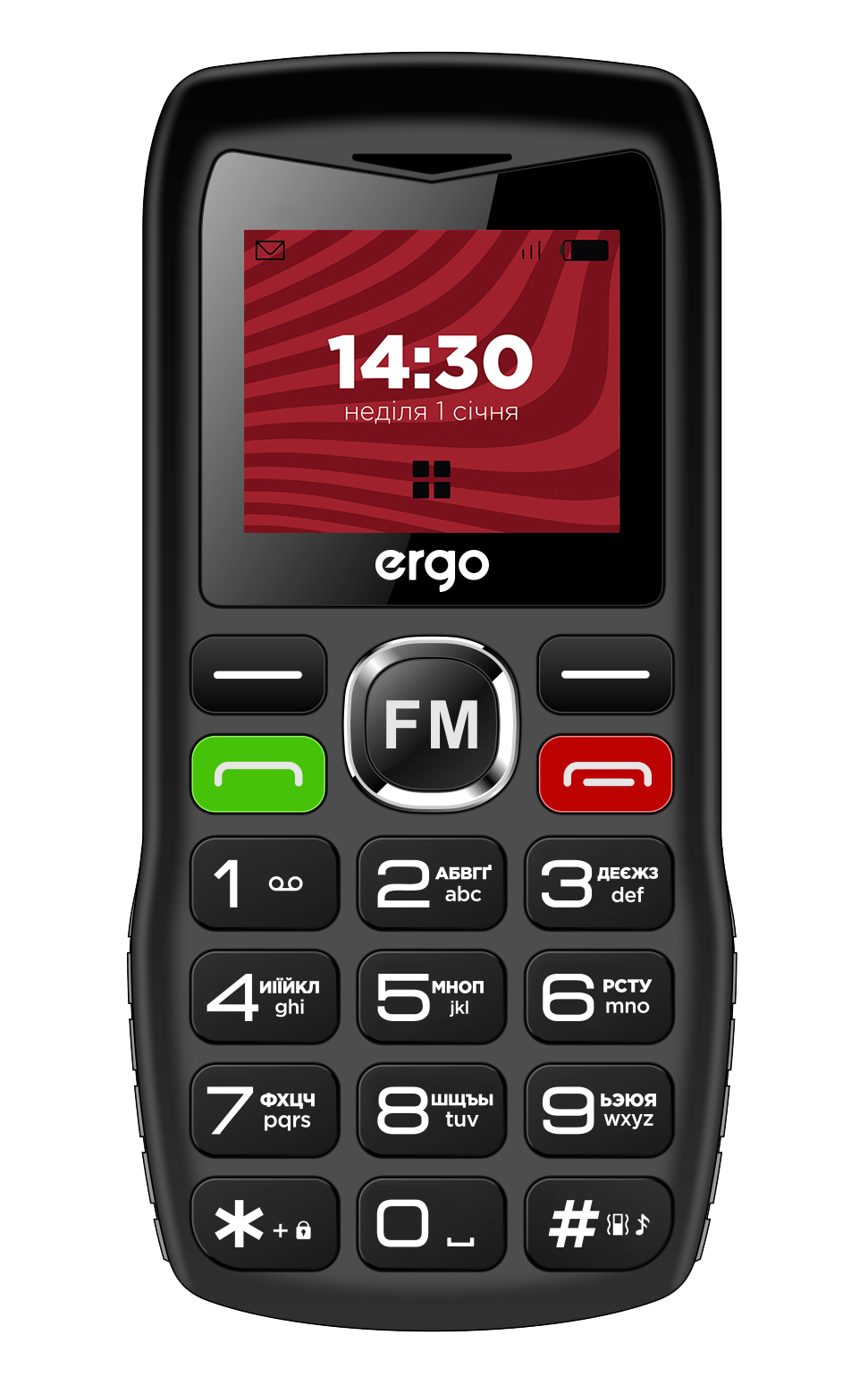 Мобільний телефон ERGO R182 Dual Sim Black