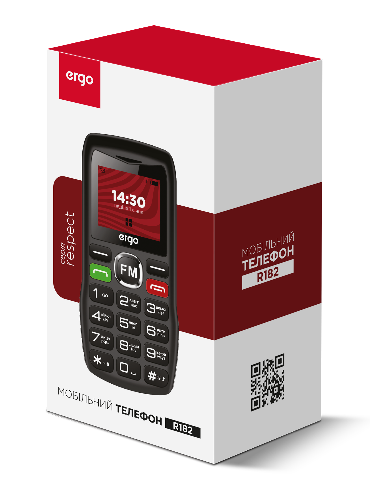 Мобільний телефон ERGO R182 Dual Sim Black