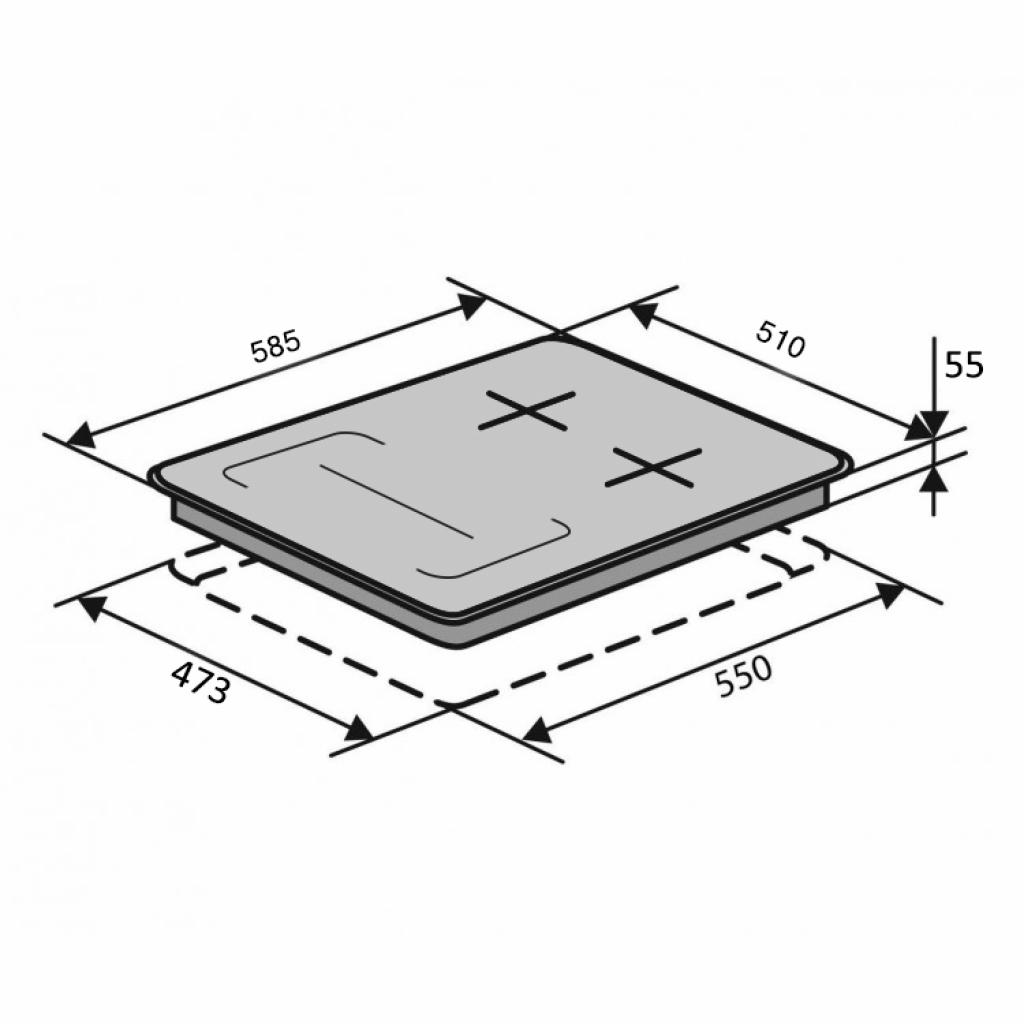 Варочна поверхня Ventolux HG622 B9G CS FI (BK)