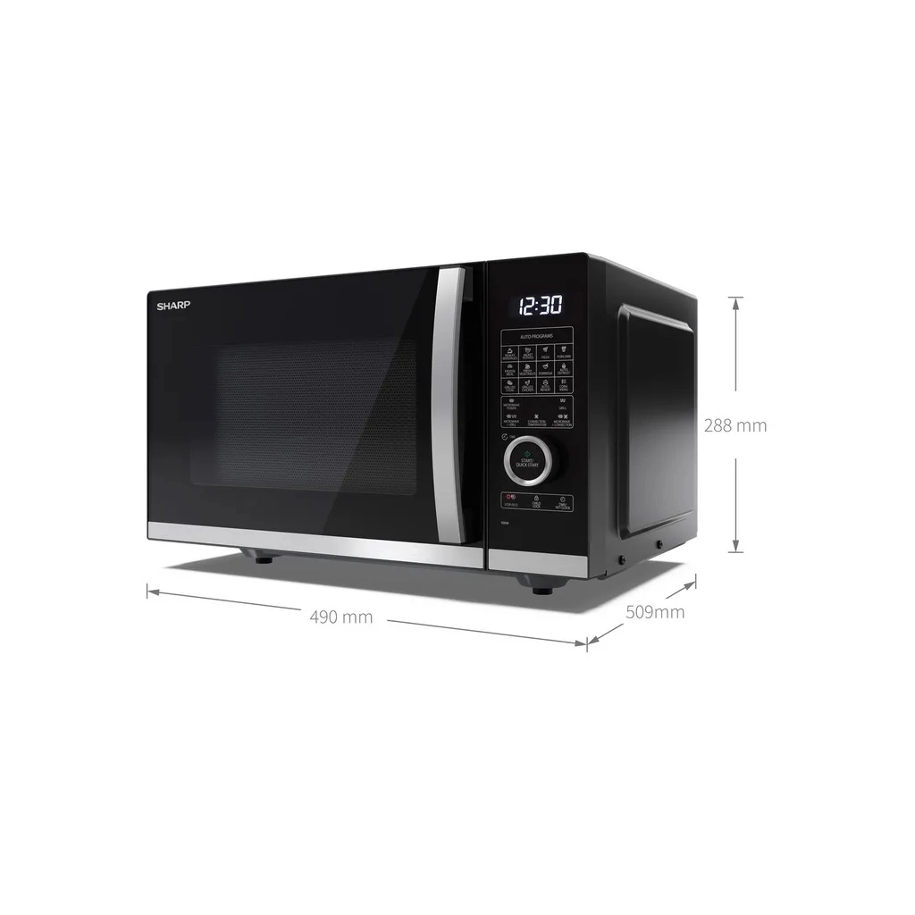 Мікрохвильова піч Sharp YC-QC254AE-B