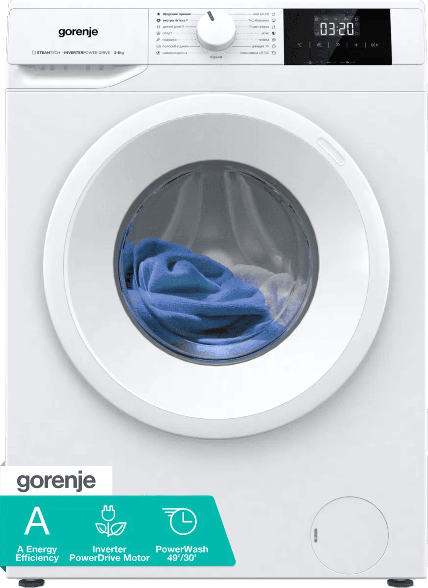 Пральна машина автоматична Gorenje WNGPI61SAS/UA