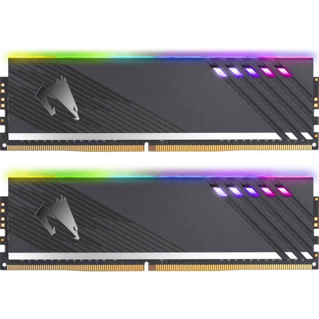 Модуль пам'яті для комп'ютера DDR4 16GB (2x8GB) 3200 MHz RGB Fusion 2.0 AORUS GIGABYTE (GP-ARS16G32)