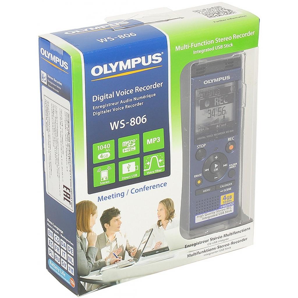 Цифровий диктофон Olympus WS-806 Blue (4GB) (V415151UE000)